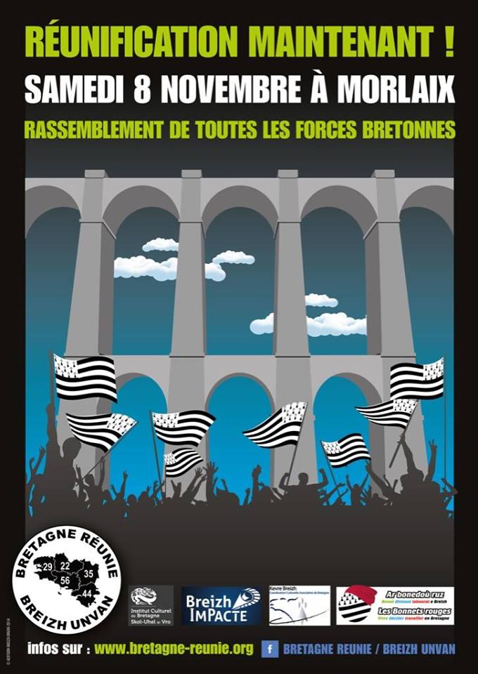 Réunification Bretagne, rassemblement 8 novembre à Morlaix 8novmo10
