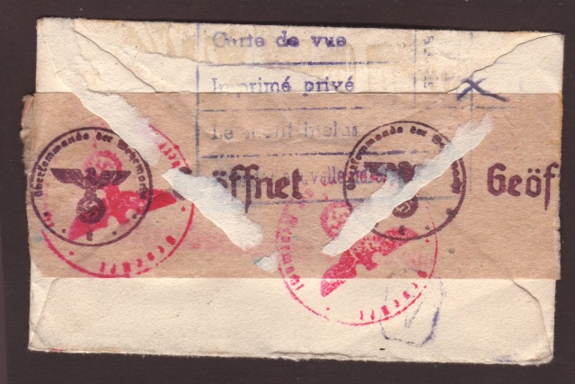Cachet en langue française de centre de contrôle de Francfort/M "e". 1d000810