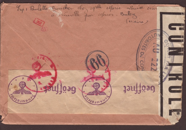 Tarif postal du 25 aout 1944 de la France vers le Reich - méconnu des guichetiers et du peuple ?? 5001810