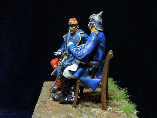 Napoléon III et Bismarck à Donchery (Peinture) par BONO (FINI) P1060511