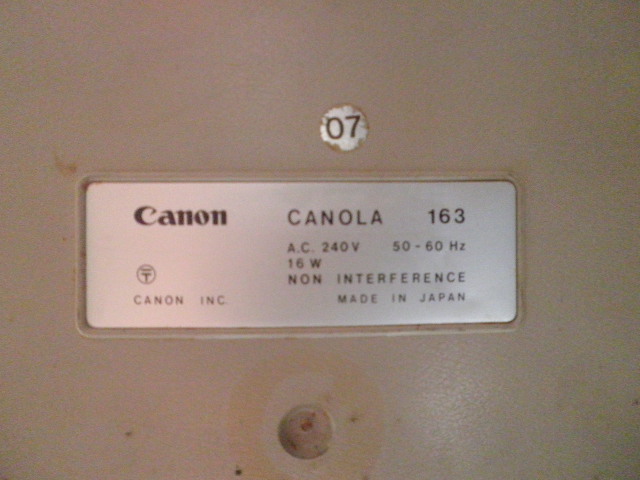 Vintage Canon Canola 163 Calculator 410
