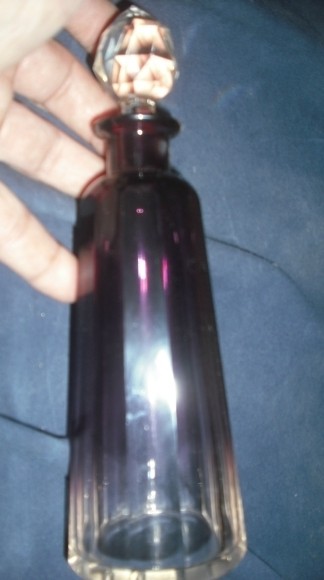 Petits flacons verre violet cannelés pour parfums Moser Art-gl12