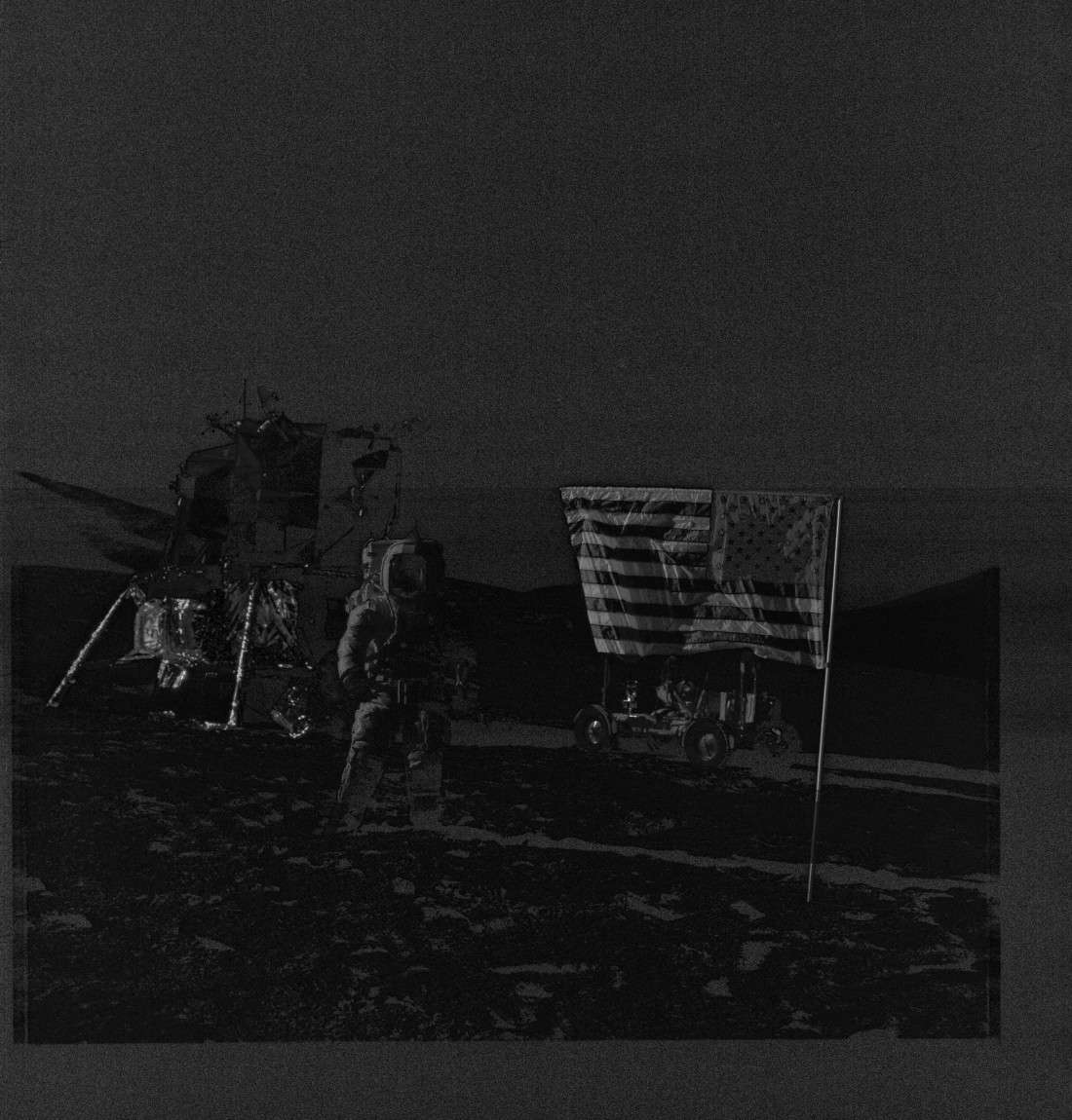 Apollo 17 Image - AS17-134-20382 - Smoking Gun Proof of Image Tampering 20382g10