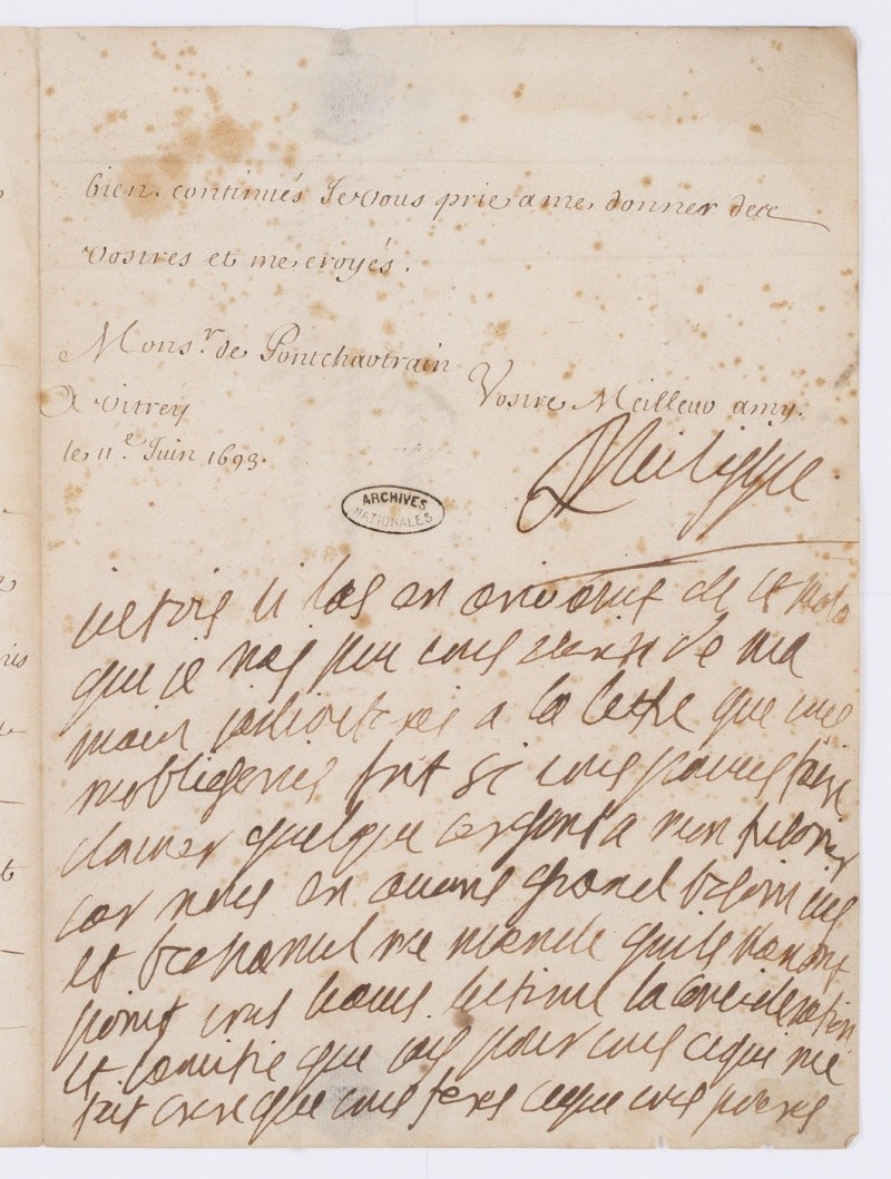 document sur peau signé Phillipe duc d'orleans Dafanc10