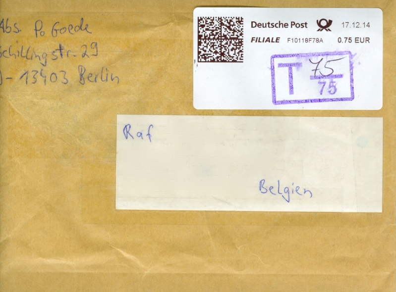 Post - Deutsche Post: Stempel T 75/75 ? D_taks10