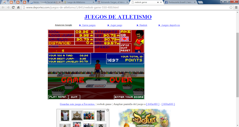 Juego de Atletismo Atleti10