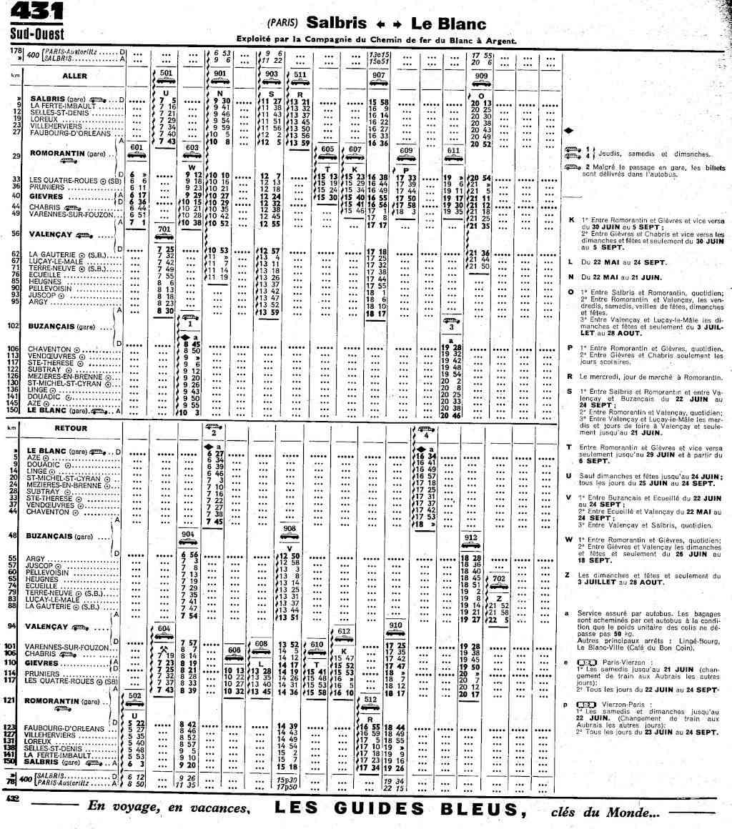 Horaires de la Ligne du B-A année aprés année Horair10