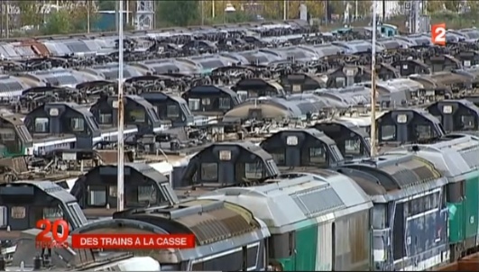 La déconstruction des trains  journal France2 20h 23/10/2014 Captur16