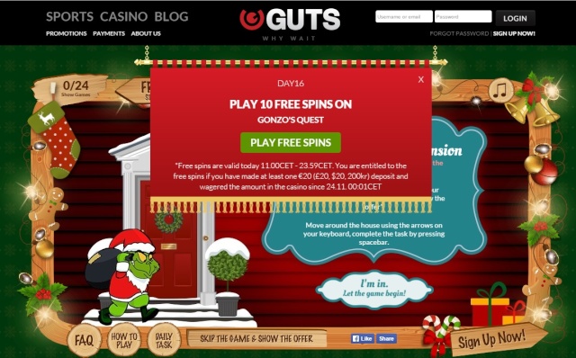 Guts Casino Christmas Calendar 16th December 2014 Guts_c21