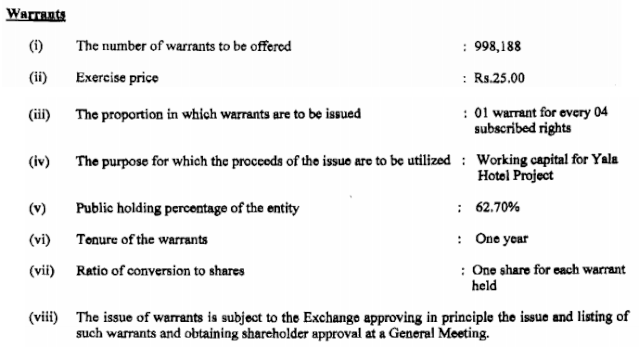 Ascot Holdings Rights Issue & Warrants Warr10