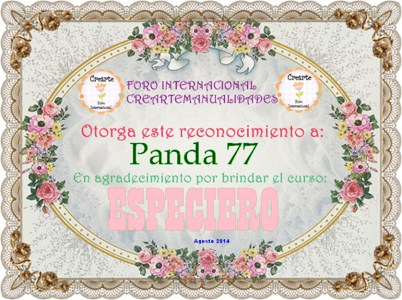 Nuestro agradecimiento a Panda 77 229