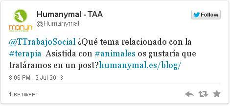 HUMANYMAL TERAPIA Y EDUCACION ASISTIDA CON ANIMALES (TEAA) Tweet_10
