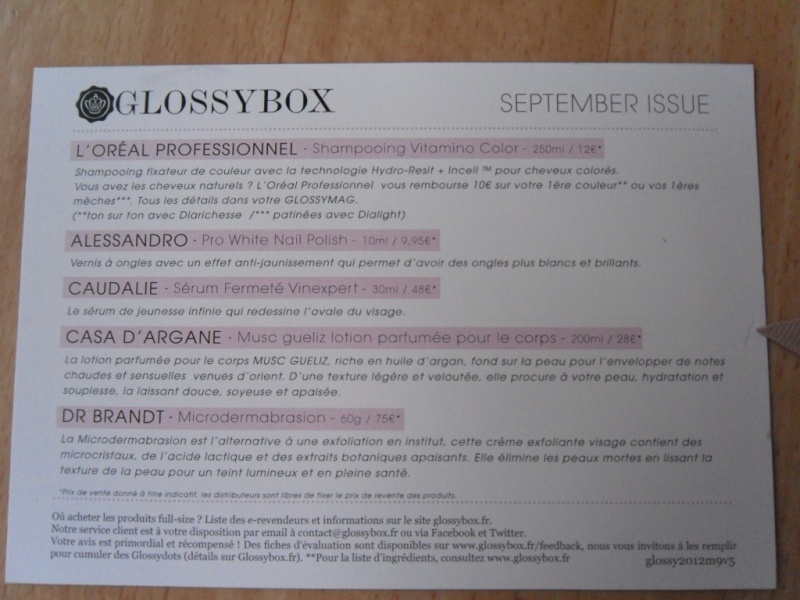 [Septembre 2012] Glossybox "September Issue" - Page 16 Sam_1628