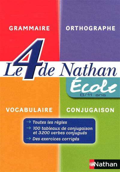 Le 4 de Nathan 8/11ans Couv10