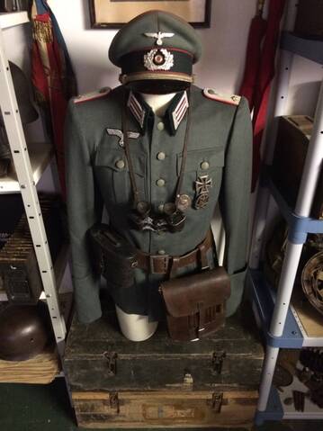 Mannequin officier d'artillerie allemand