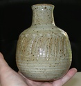 Mystery bottle vase marked m - Marg Hall? Marjorie Hengeveld? Dscn7720