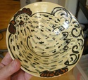 Slipware bowl, chickens - Katherine Winfrey Dscn7933