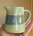 Blue glazed faceted jug - Slaneyside Pottery, Ireland  Dscn8033