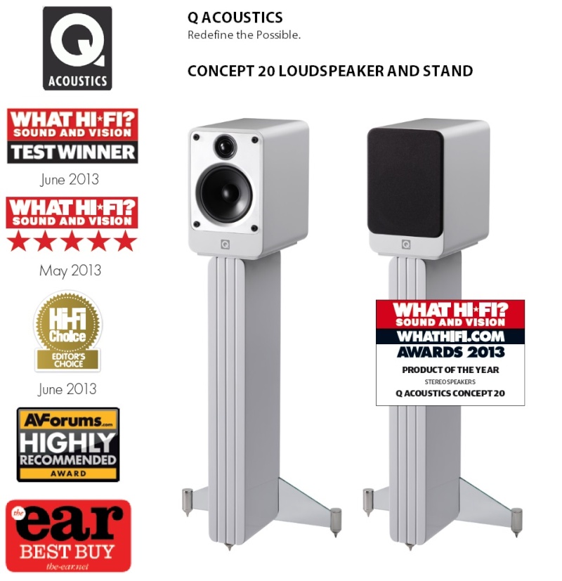 Q Acoustics Concept 20 speaker & stand - Sold Concep10