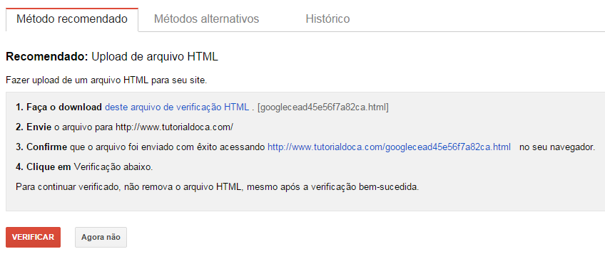 Upload de arquivo HTML Yt10