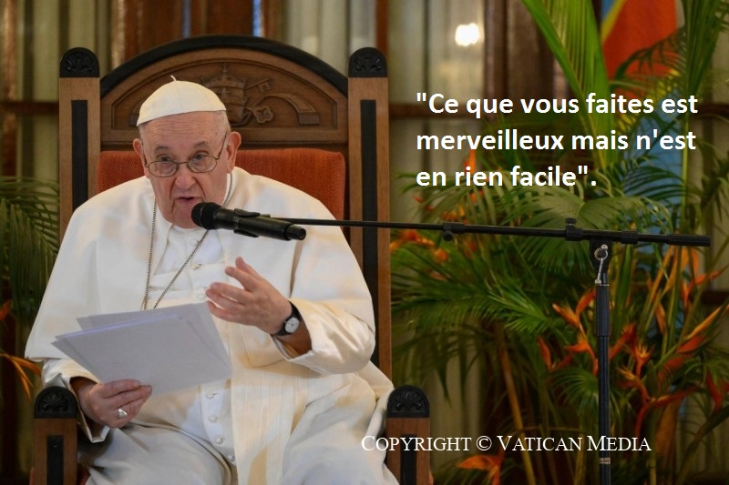 Le Pape encourage les Congolais engagés auprès des personnes défavorisées 2023_060