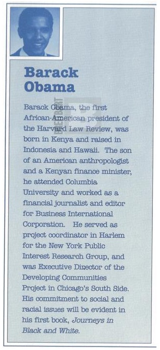 Why did Obama's literary agency say Obama was born in Kenya in his published bio? Kenya10