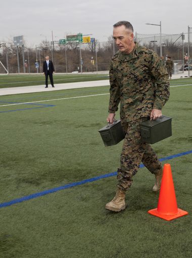 Gen. Joseph Dunford runs the USMC Combat Fitness Test  63554310