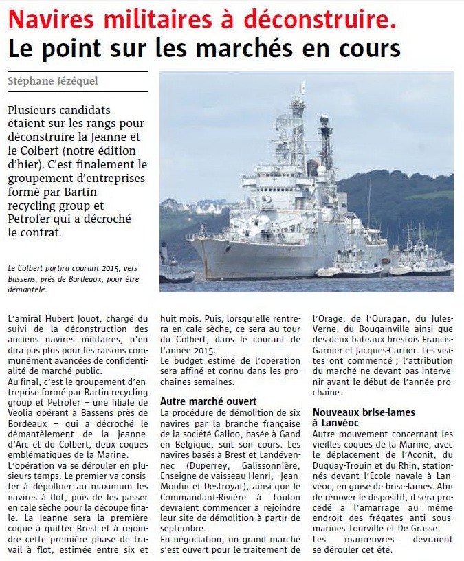 Deconstruction - [Autre sujet Marine Nationale] Démantèlement, déconstruction des navires - TOME 1 - Page 26 Brest10