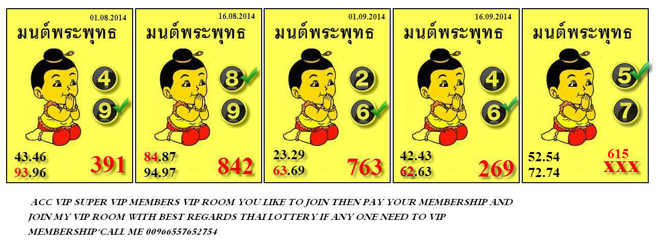 Thai lottery 2014