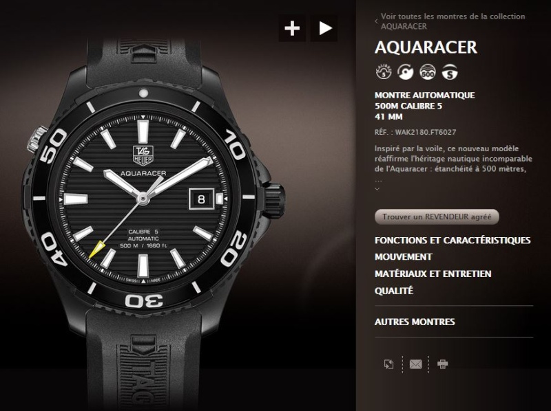 TAG Heuer Aquaracer All Black année 2011 ou Tudor Pélagos Captur19