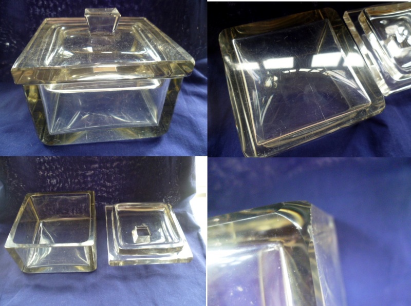 Lead Crystal cut glass box - Early 20th Century Abox10