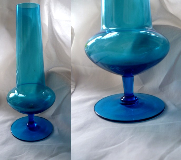 Oil Lamp Flume shaped blue vase Aflume10