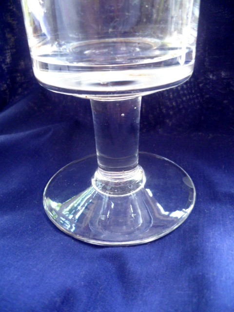 Tall 39 cm clear glass lidded Bon Bon jar - vintage or new? P1070313