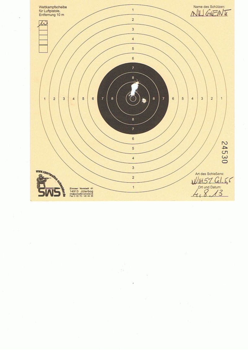 Test Plombs H&N "Field Target Trophy Green" sur HW 57 Cal.5,5 7,5 Joules 10m10