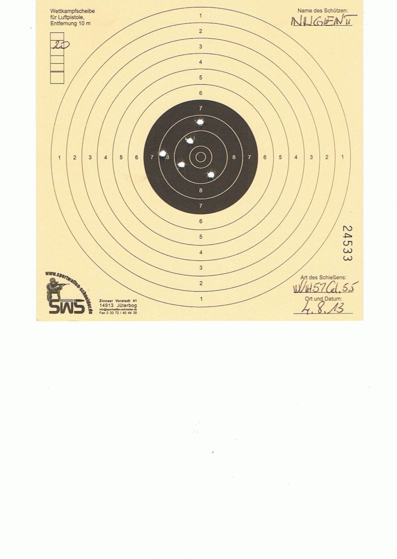 Test Plombs H&N "Field Target Trophy Green" sur HW 57 Cal.5,5 7,5 Joules 20m10
