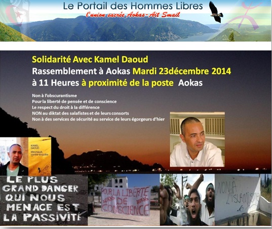 Solidarité Avec Kamel Daoud: Rassemblement à Aokas Mardi 23décembre 2014 810