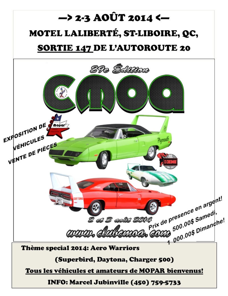 29e Convention Chrysler St-Liboire - 2-3 août 2014 Flyer_10