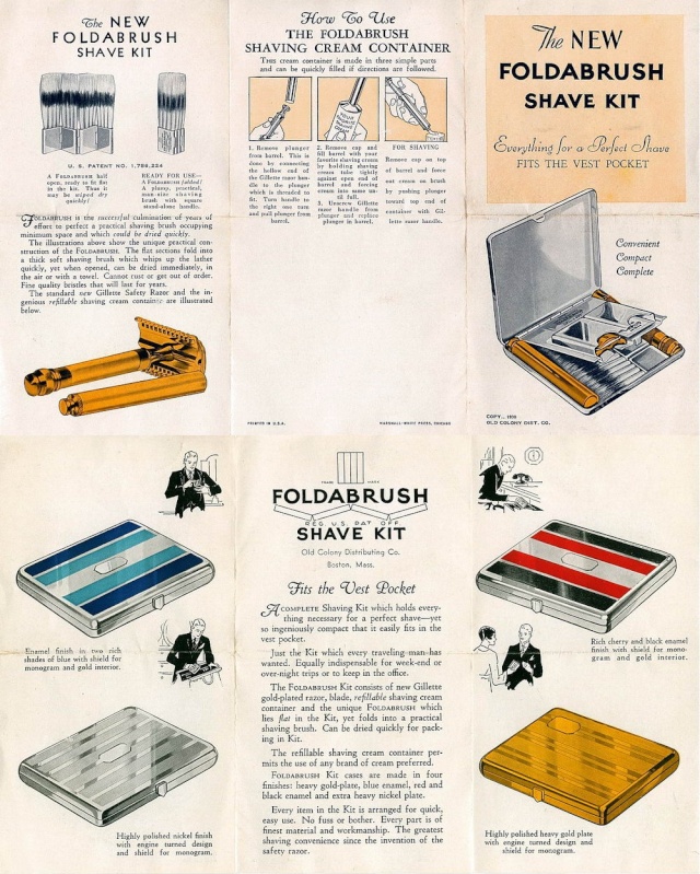 Gillette Foldabrush : plus qu'un set de voyage, un set de poche ! 19302010