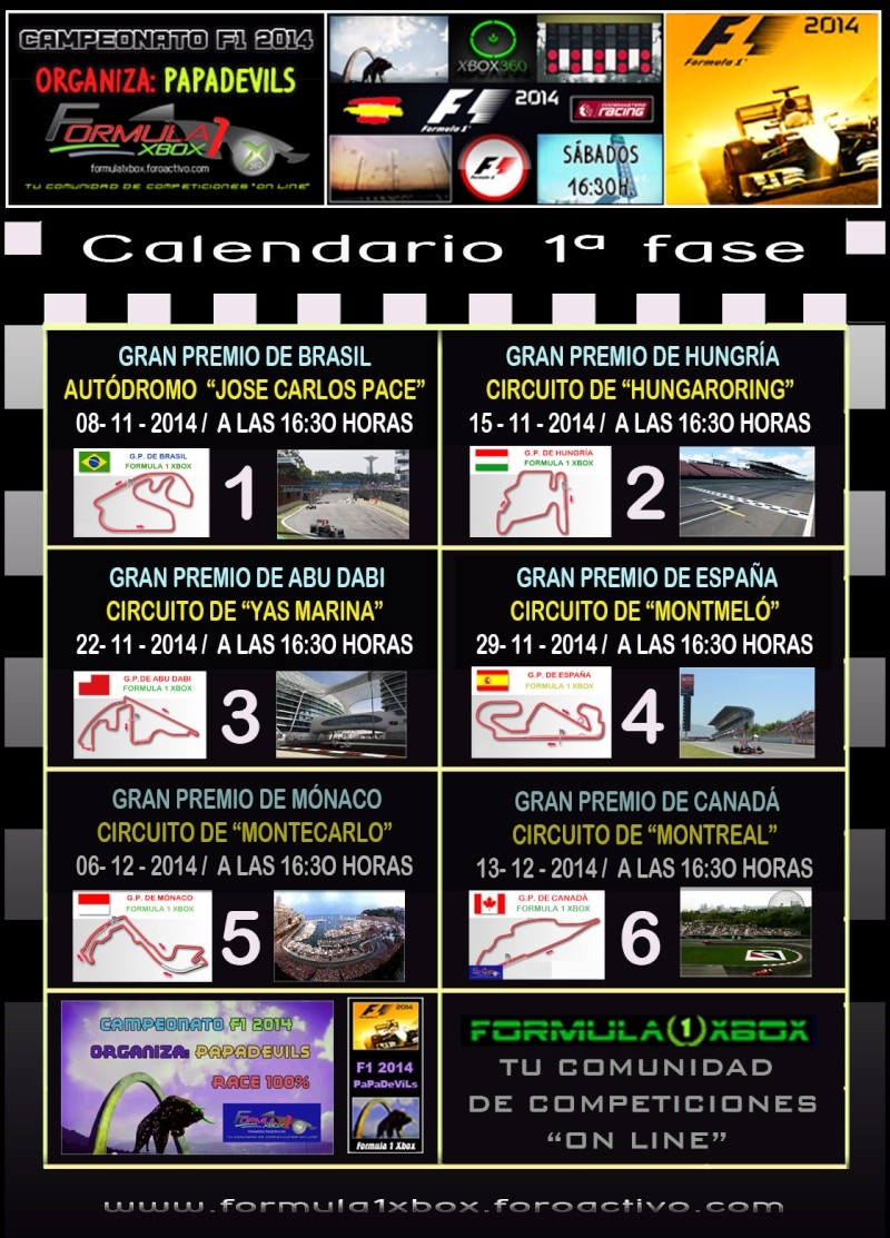 F1 2014 CAMPEONATO "PAPADEVILS - FORMULA 1 XBOX" / CALENDARIO FASE 1 Calend37