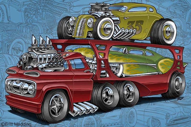 Britt Madding - Hot rod, kustom, Weirdos illustrator 10150710