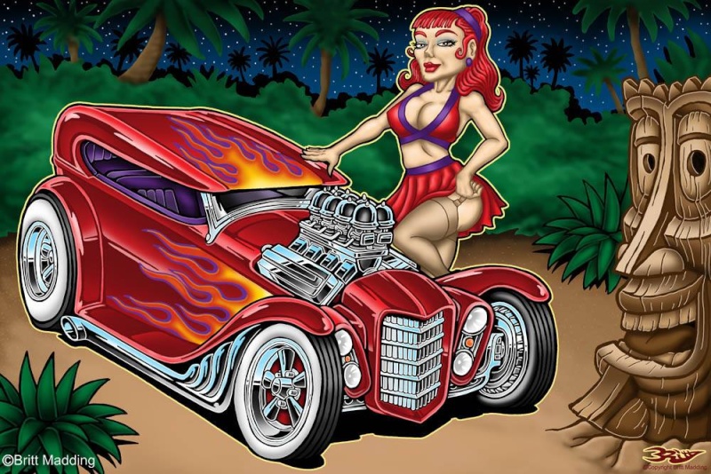 Britt Madding - Hot rod, kustom, Weirdos illustrator 10321110