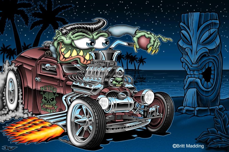 Britt Madding - Hot rod, kustom, Weirdos illustrator 10386910