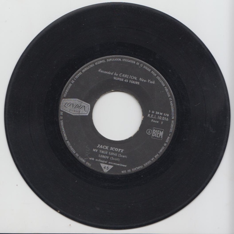 Jack Scott - My True love /Leroy / With your love /Geraldine - EP London - Carlton Jacksc12