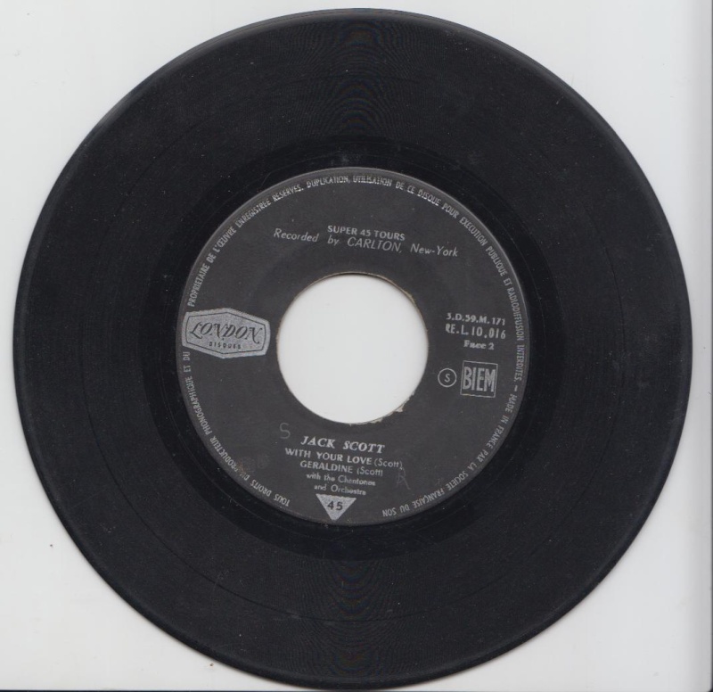 Jack Scott - My True love /Leroy / With your love /Geraldine - EP London - Carlton Jacksc18