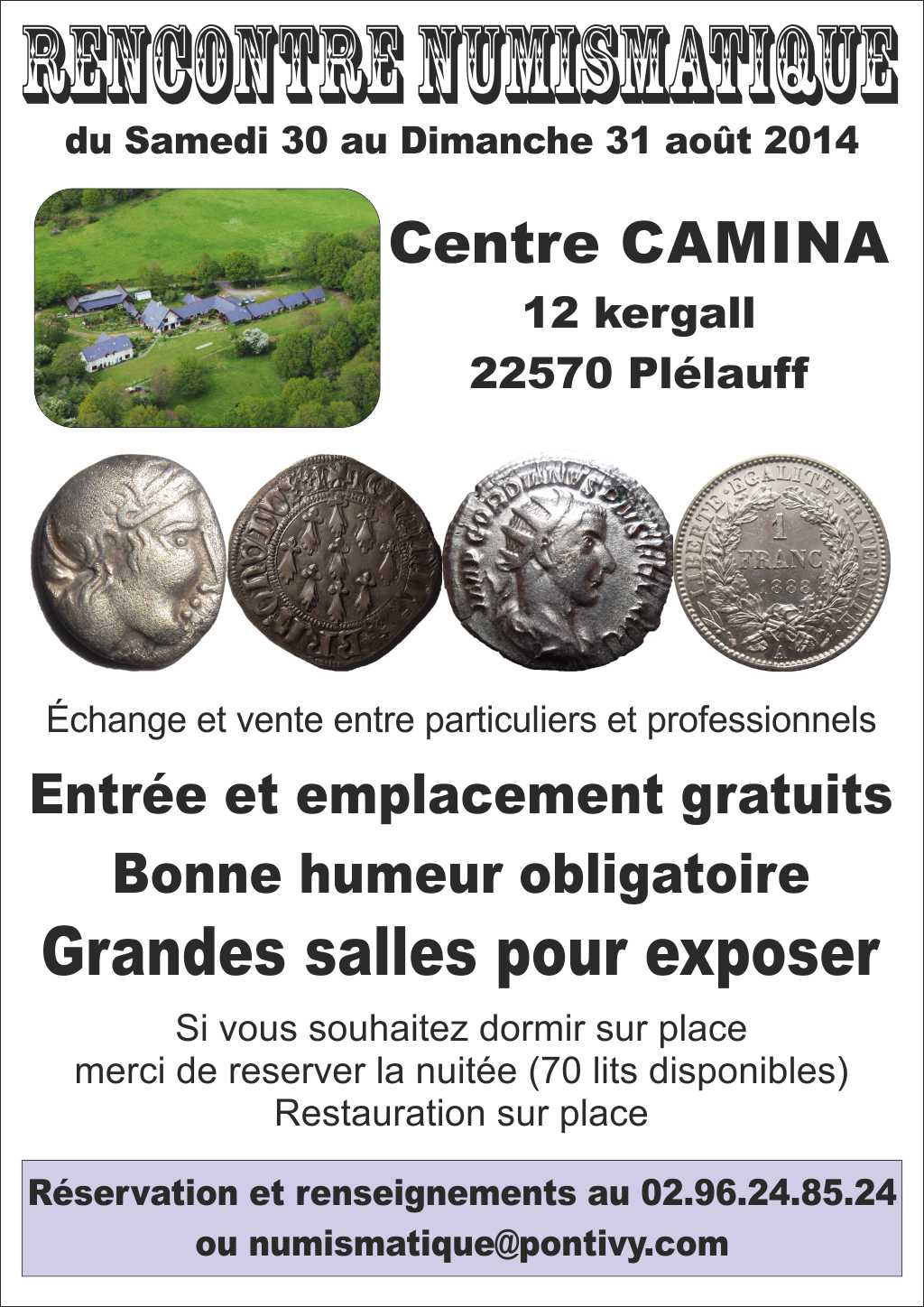 Rencontre Numismatique à Plélauff(22) du 30 au 31 août 2014 Rencon11