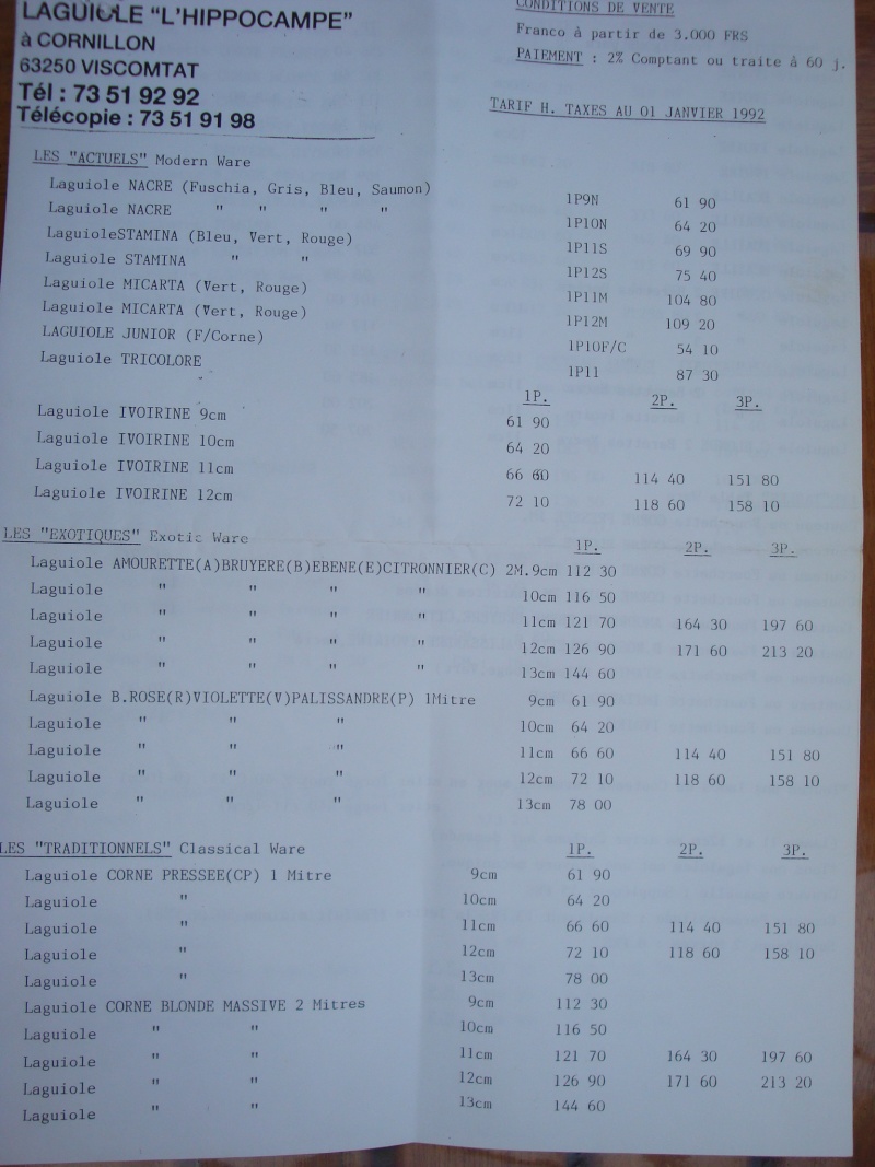 tarif 1992 Dsc05075