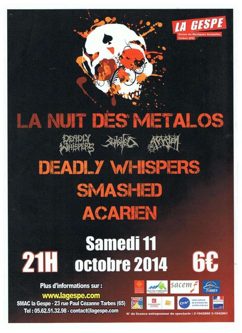 11.10.14: ACARIEN/SMASHED/DEADLY WHISPERS . La Gespe TARBES Image_11