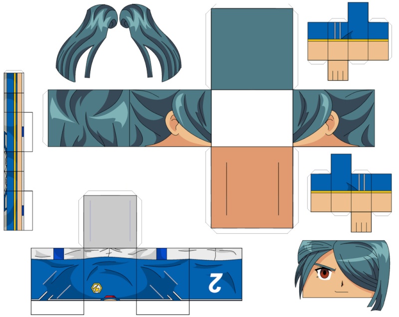 Inazuma Eleven, paper craft. Kbvf4x10