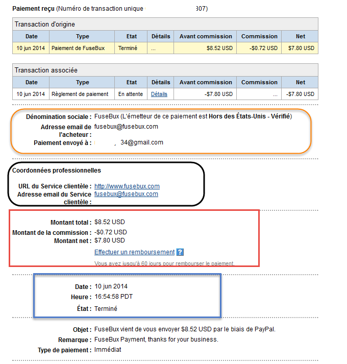 إثبات دفع شخصي بقيمة 8.87$ بتاريخ 12/04/2014 من الصادقة fusebux 2014-069