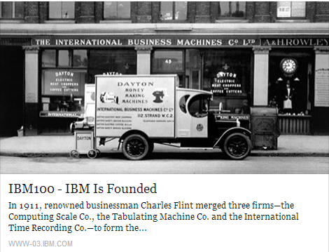 IBM100 - IBM Is Founded Temp186